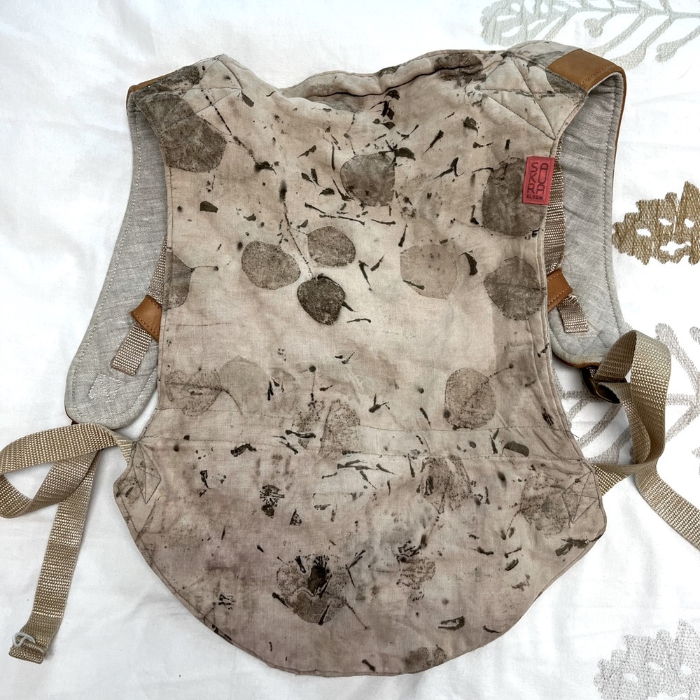 Sakura Bloom Rare Botanical Leather Onbuhimo baby carrier